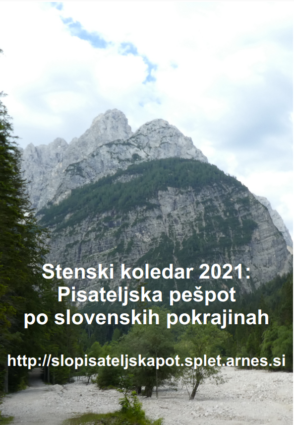 Stenski koledar 2021: Pisateljska pepot po Sloveniji